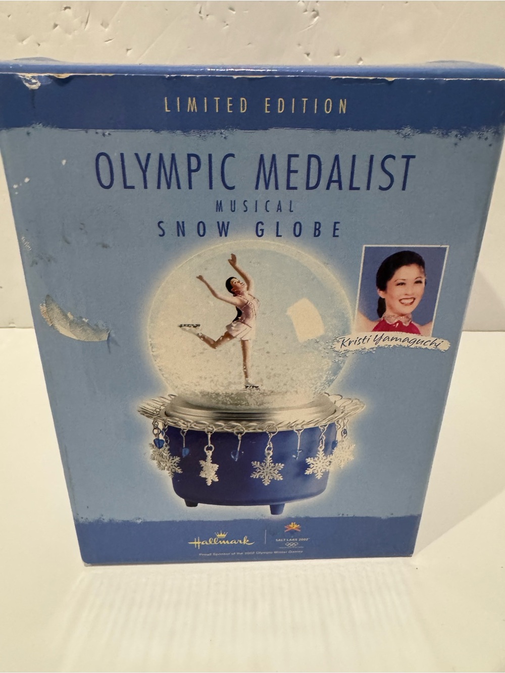 Hallmark Purple Snowglobe w/Kristi Yamaguchi Olympic Collectible 2002 SLC